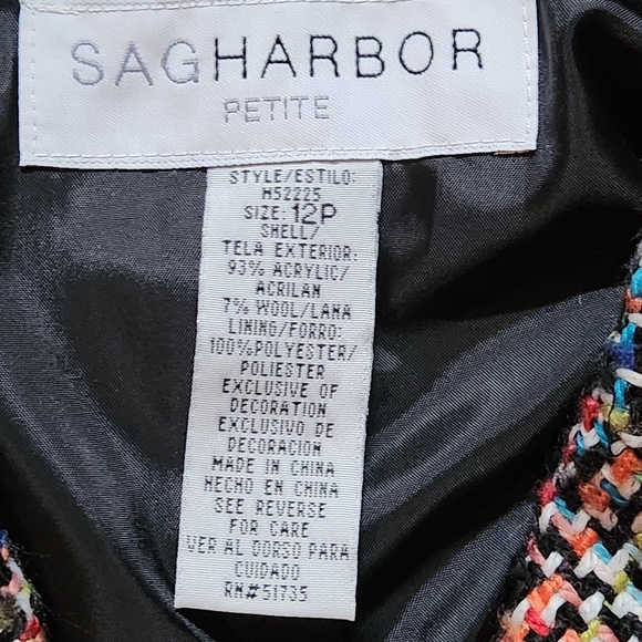 Sag Harbor Spring skirt set Size 12P Colors lime,black,pink,turquoise - Picture 8 of 15